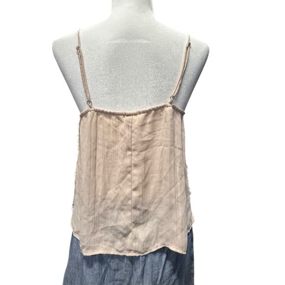H&M Pale Peachy-Pink Silky Lace Trimmed Spaghetti Strap Camisole Top US 8 - Picture 5 of 5
